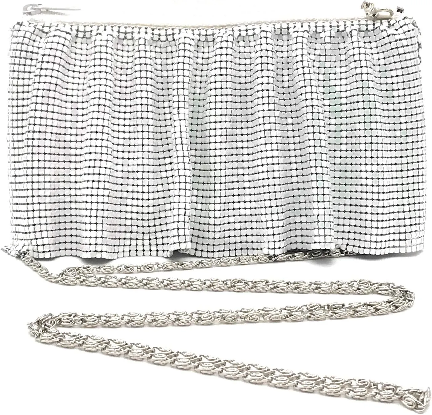 X-Small Women Evening Clutch Metal Mesh purse handbag with shoulder chain strap for Cocktail Party Prom Wedding