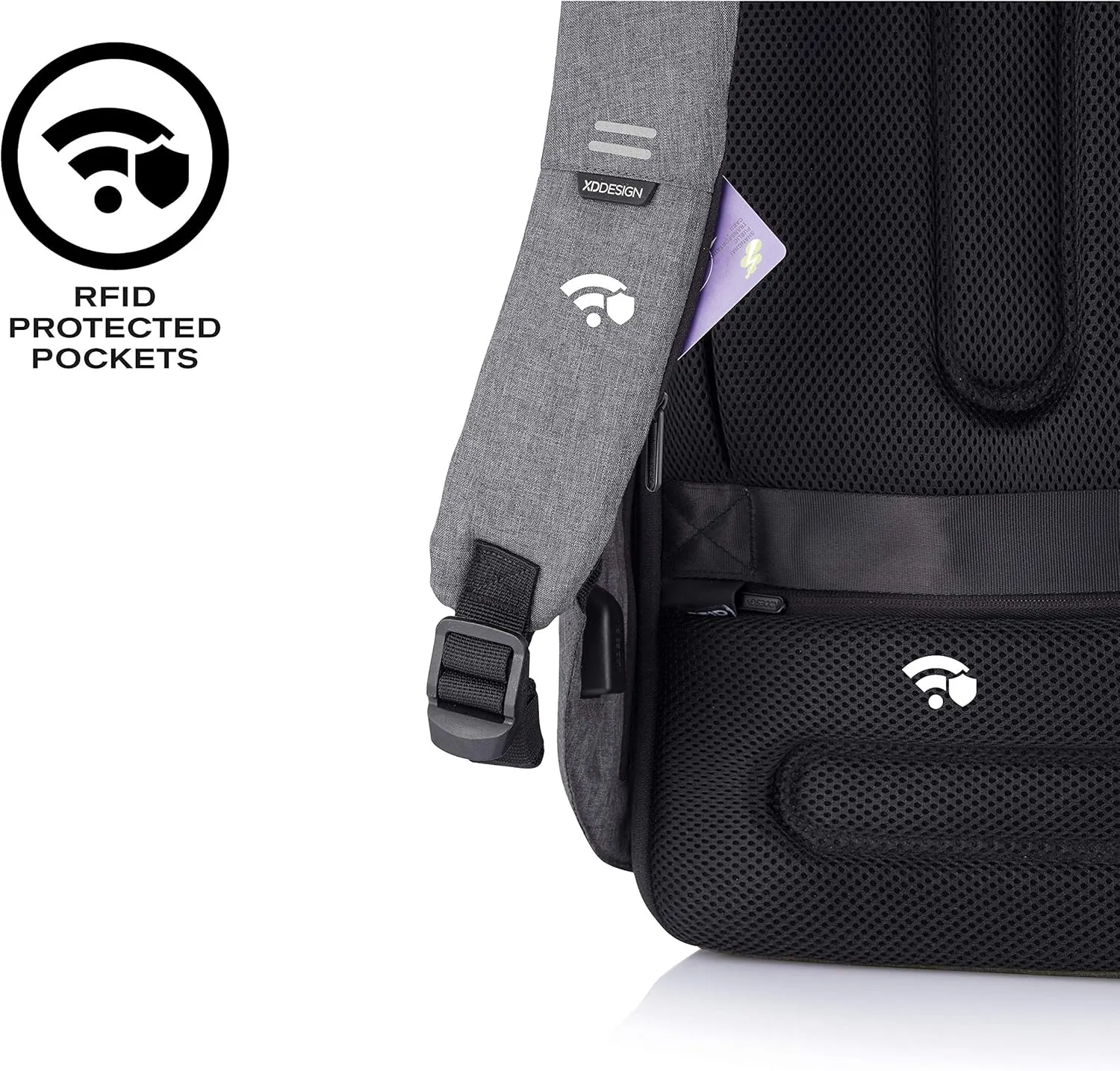 XDDesign Bobby Hero 16 Liter Anti Theft Laptop Backpack, Padded 15.6" Laptop Sleeve, Recycled Material, Water Repellent, USB Charging Port, Travel Carry on Flight Approved for Men&Women