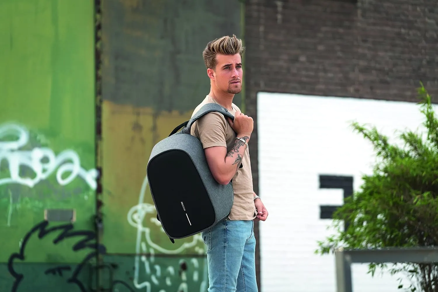 XDDesign Bobby Hero 16 Liter Anti Theft Laptop Backpack, Padded 15.6" Laptop Sleeve, Recycled Material, Water Repellent, USB Charging Port, Travel Carry on Flight Approved for Men&Women