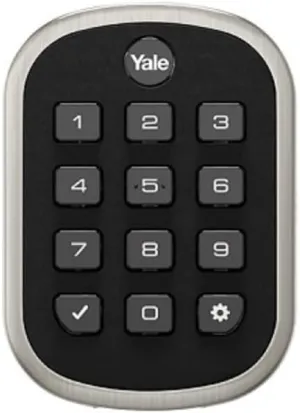 Yale YRD136-ZW2-619 PUSHBUTTON DEADBOLT W/Z-Wave Satin Nickel