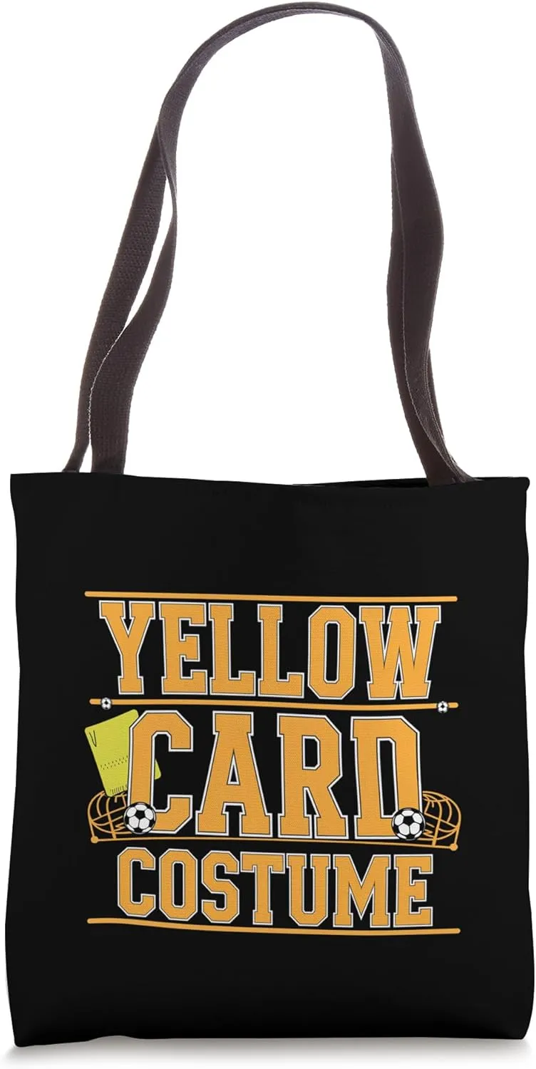 Yellow Card Costume Football Sports Joke --- Tote Bag