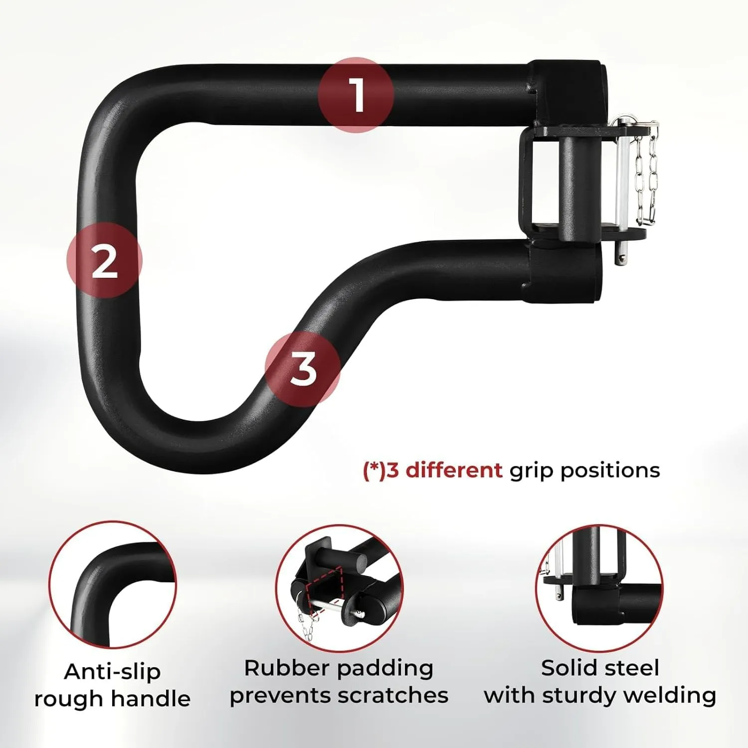 Yes4All Power Rack J-Hooks & Attachments – Heavy Duty Barbell Holders Compatible with 2x2 & 3x3 Power Racks for Home Gym