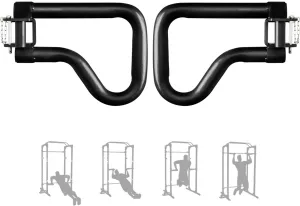 Yes4All Power Rack J-Hooks & Attachments – Heavy Duty Barbell Holders Compatible with 2x2 & 3x3 Power Racks for Home Gym