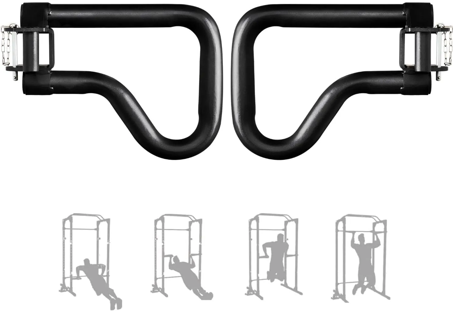 Yes4All Power Rack J-Hooks & Attachments – Heavy Duty Barbell Holders Compatible with 2x2 & 3x3 Power Racks for Home Gym
