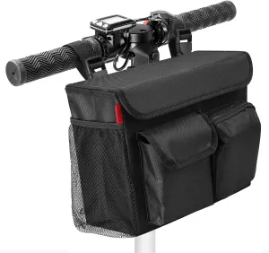 YOOFAN Mobility Scooter Bag – Convenient Organizer Pouch with 14-Inch Laptop Pocket and Cup Holders
