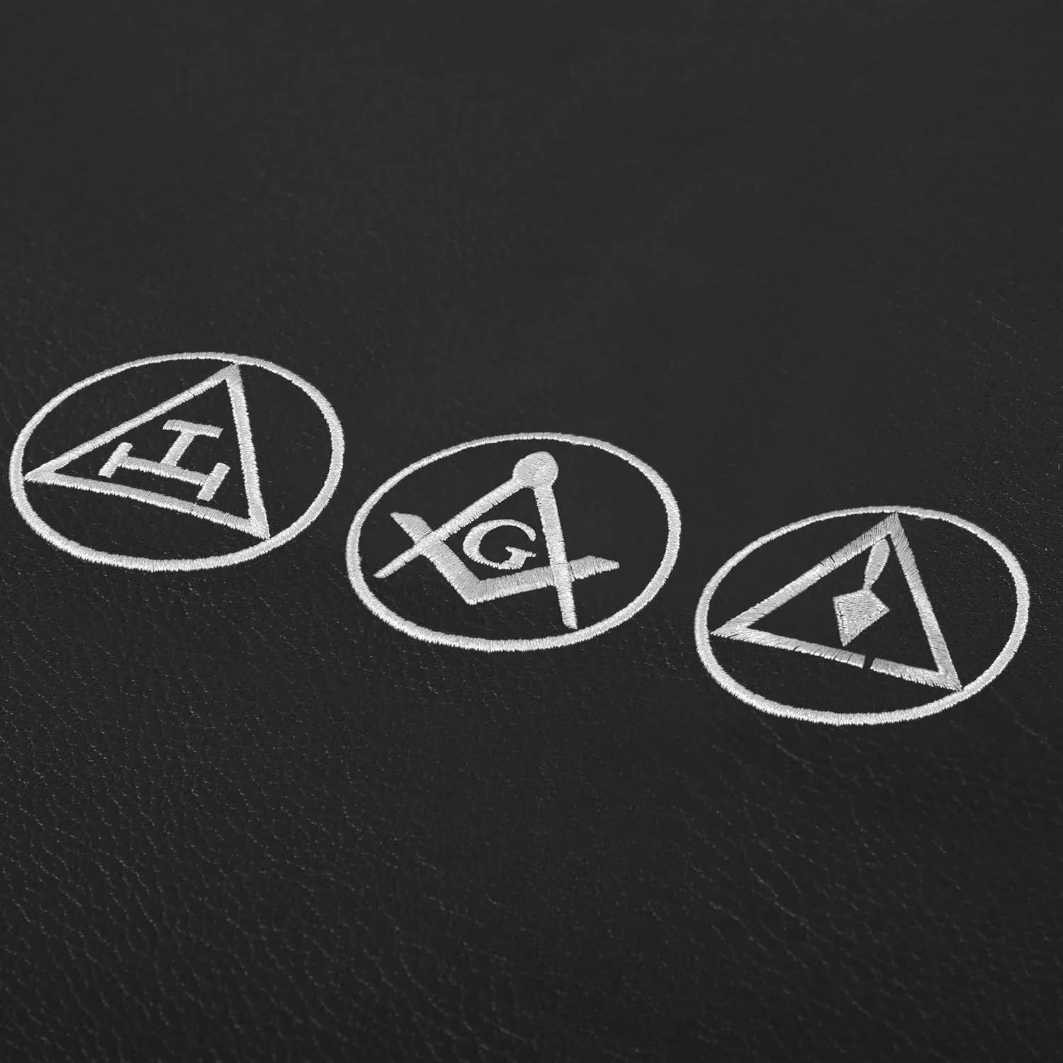 York Rite Apron Case - Silver Emblem Hand Embroidery Various Sizes & Materials