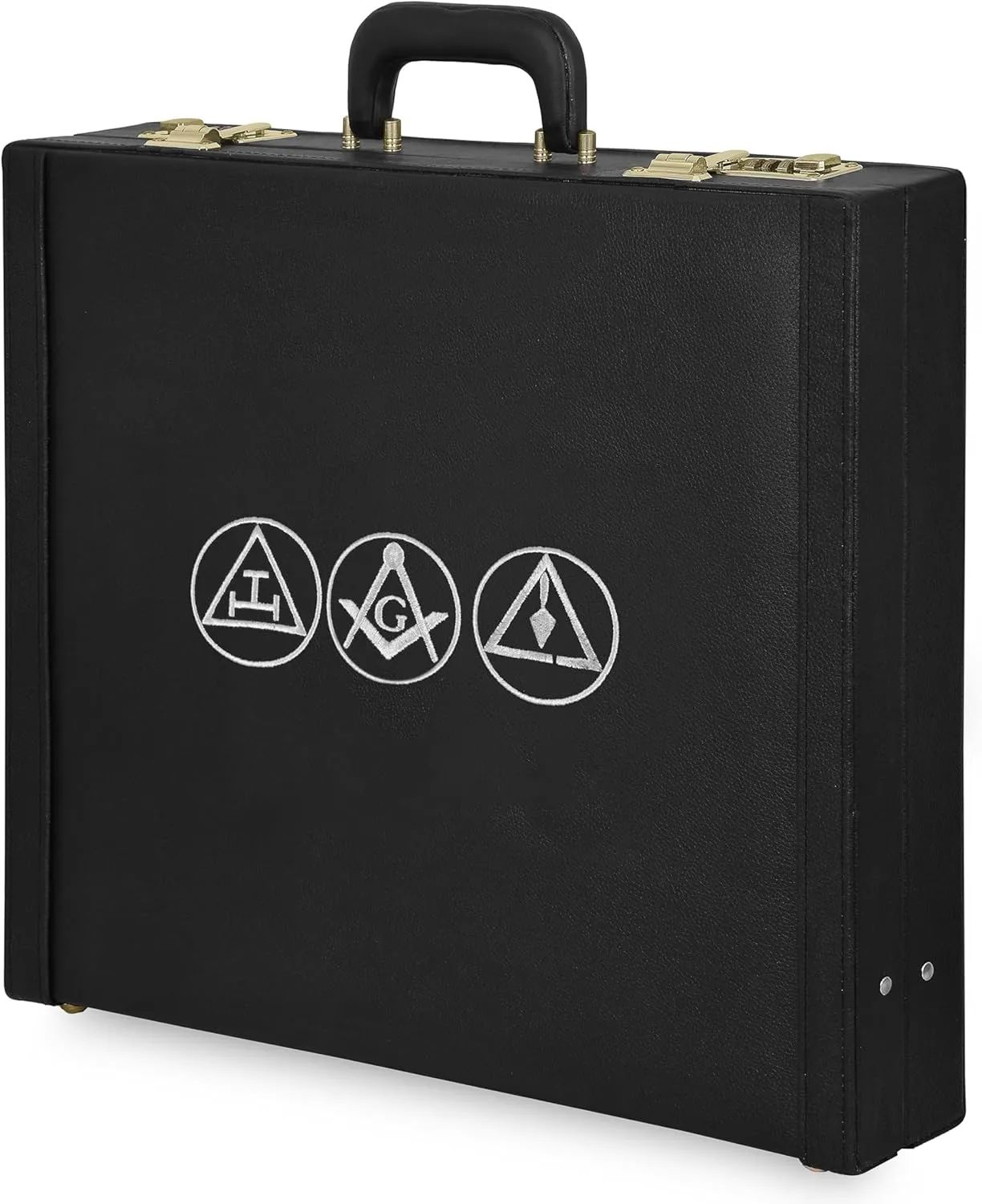 York Rite Apron Case - Silver Emblem Hand Embroidery Various Sizes & Materials
