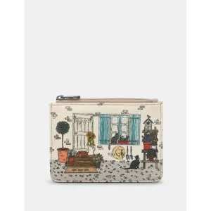 Yoshi Country Cottage Zip Top Leather Purse