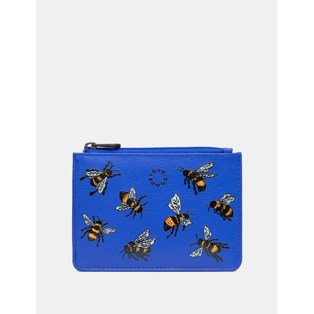Yoshi Sweet Bees Zip Top Leather Purse