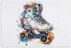 YXNJOIB Roller Skates Graffiti Wall Art Decor Living Room Painting Decor Canvas Wall Decor Artwork Home Decoration