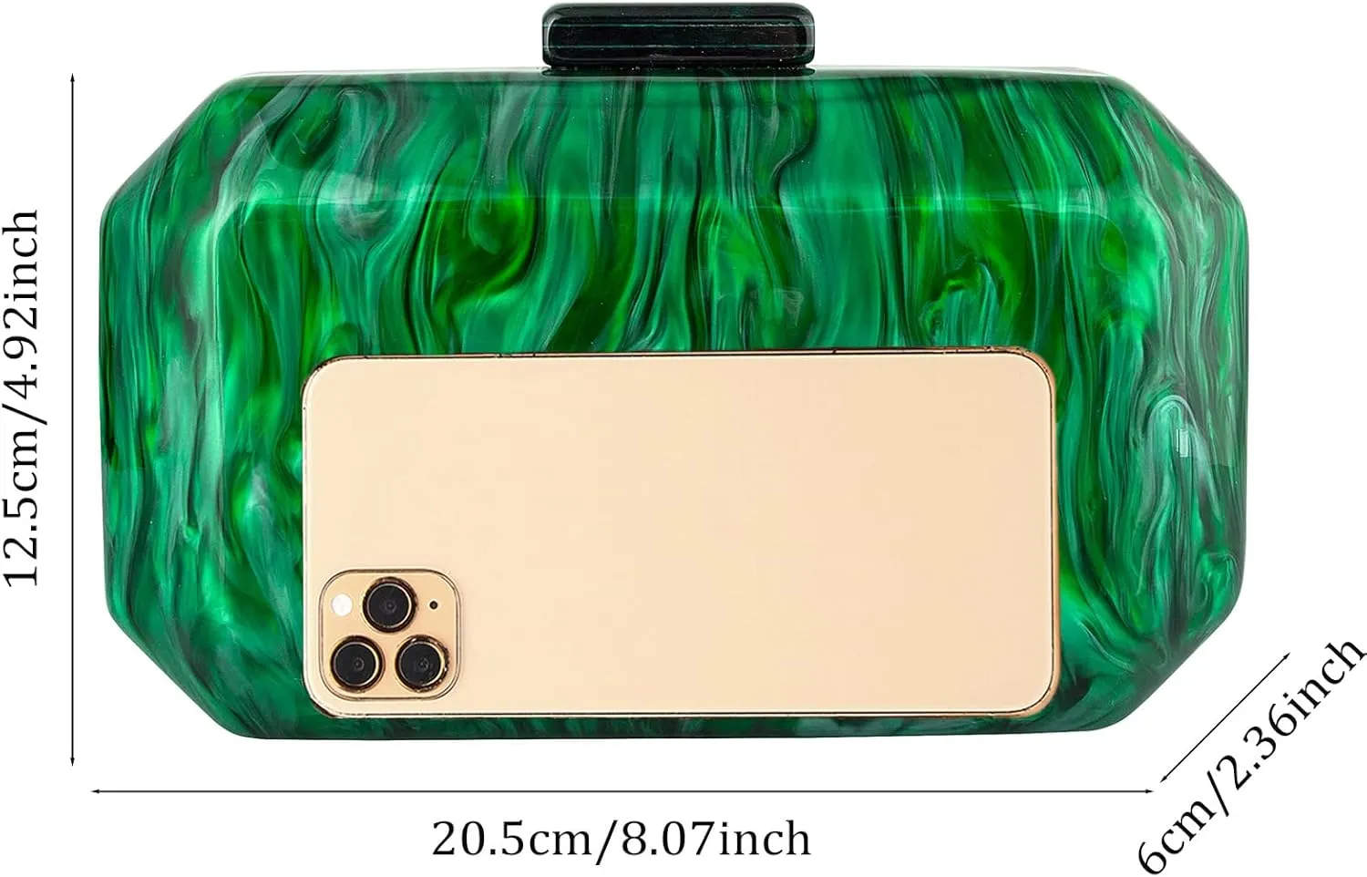 YYW Acrylic Purses Evening Clutch Bag Marbling Handbag for Women Shoulder Bag for Party Wedding Prom