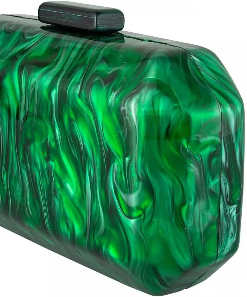 YYW Acrylic Purses Evening Clutch Bag Marbling Handbag for Women Shoulder Bag for Party Wedding Prom