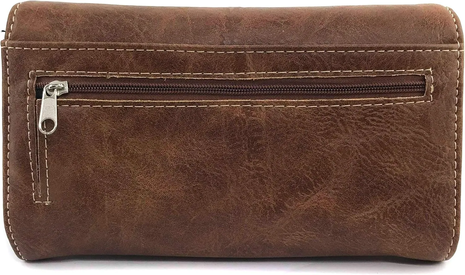 Zelris Western Cross Daisy Flower Women Crossbody Wrist Trifold Wallet