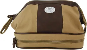 ZEP-PRO NCAA Clemson Tigers Men's Canvas Concho Toiletry Bag, Khaki, One Size