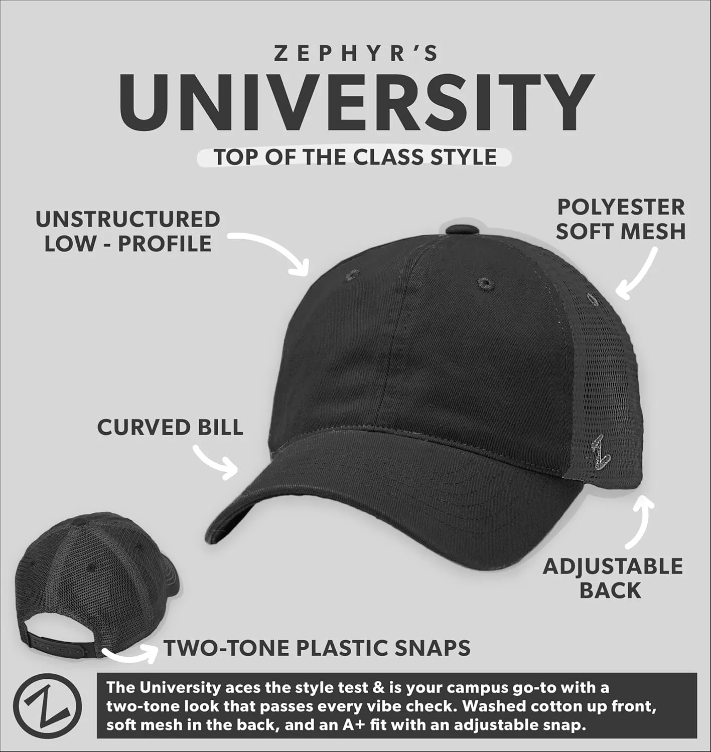 ZHATS NHL Officially Licensed Adjustable Snapback Hat University Icon Team Color