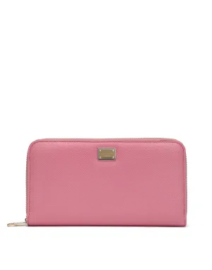 Zip-around dauphine calfskin wallet